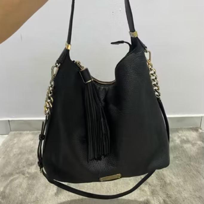 Hobo shoulder bag dan sling bag hitam kulit dr mk