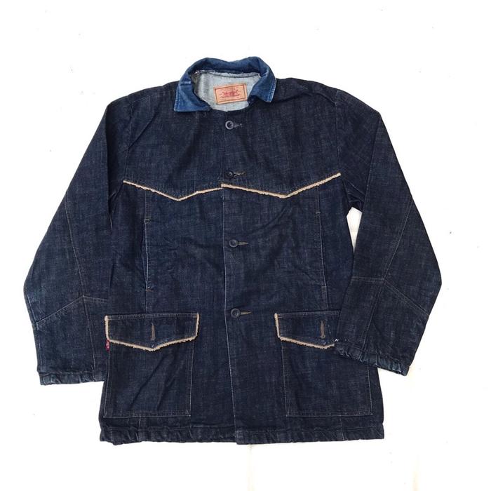 Levis Chore Sherpa Pocket Denim jeans Jacket  Made in mexico  Size L  Pxl : 79 x 56 cm  Sleeves : 64