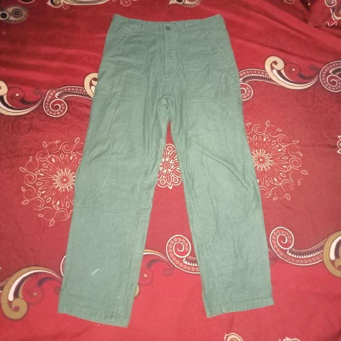 Celana vintage trousers fatigue pant by ymcl ky japanese brand repro OG 107 olive green us army viet
