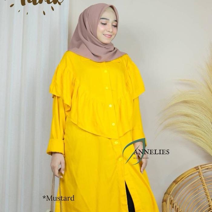 Lidya Tunik JUMBO Baju Tunik Jumbo Polos Bahan Rayon Premium Viscose Ukuran Besar Ld 135