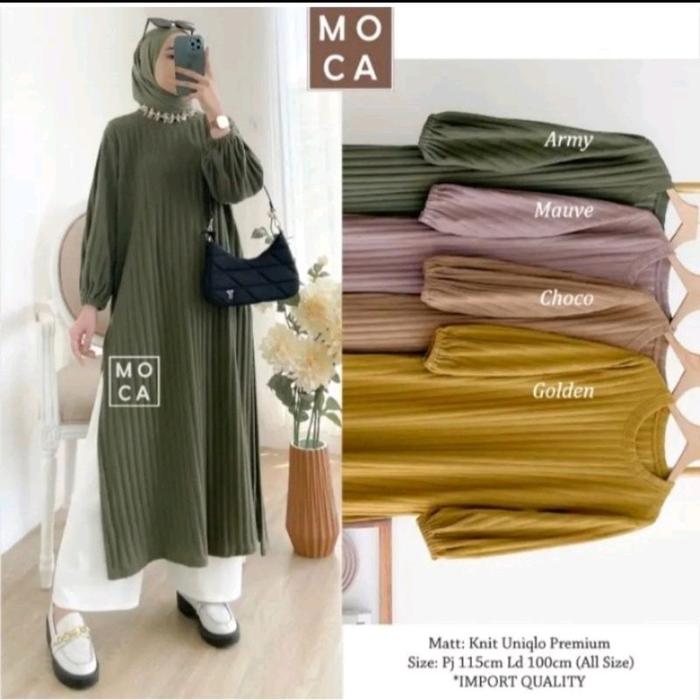Tunik Jumbo Kimia Wanita Muslim LD 115-120 Panjang 115