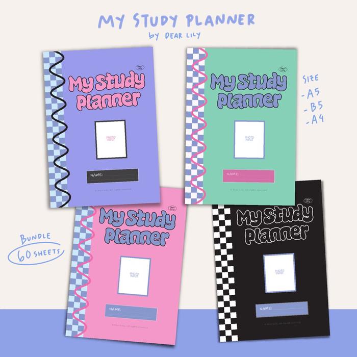 Dear Lily - Study Planner / Perencaan Belajar / Catatan Belajar / Study Tracker / Planner Belajar /