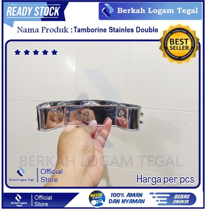 Kecrek Tamborin Dobel doubel stainlees Berkualitas