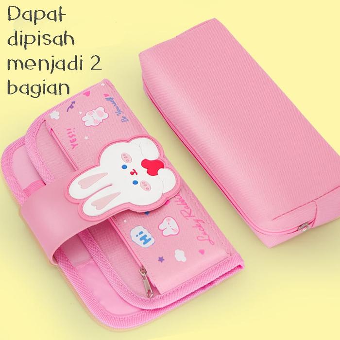 TXS45 TEMPAT PENSIL 2in1 KOTAK PENSIL TEMPAT PEN KOTAK PEN TEMPAT PENSIL WARNA TKM