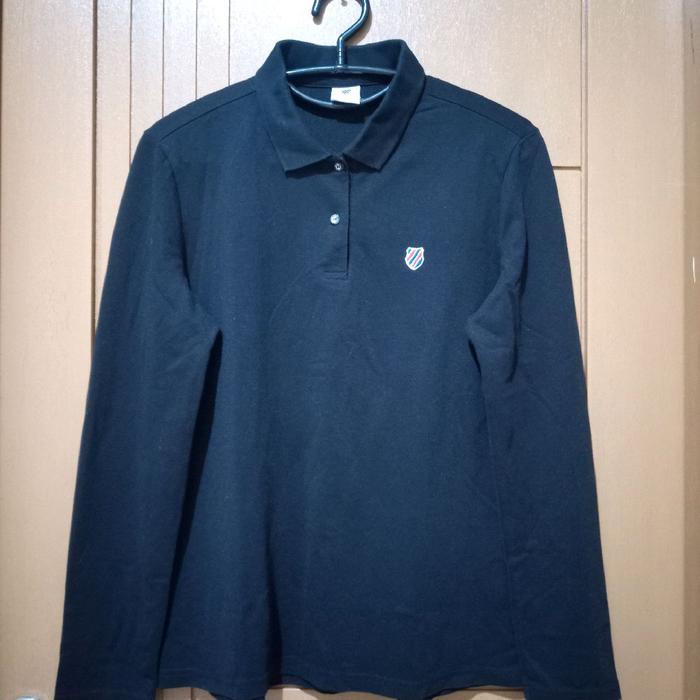 Kaos Kerah Olahraga K-Swiss Ladies Polo Shirt Hitam Size L