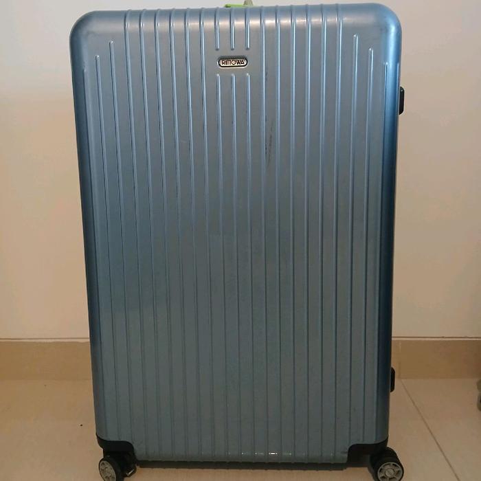 Preloved Rimowa Salsa Air 34–38L Lite Blue 4 wheels Carry Case Suitcase Defective item