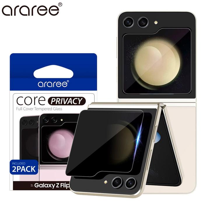 ARAREE Core privasi Galaxy Z Flip 5 Flip5 layar kaca antigores
