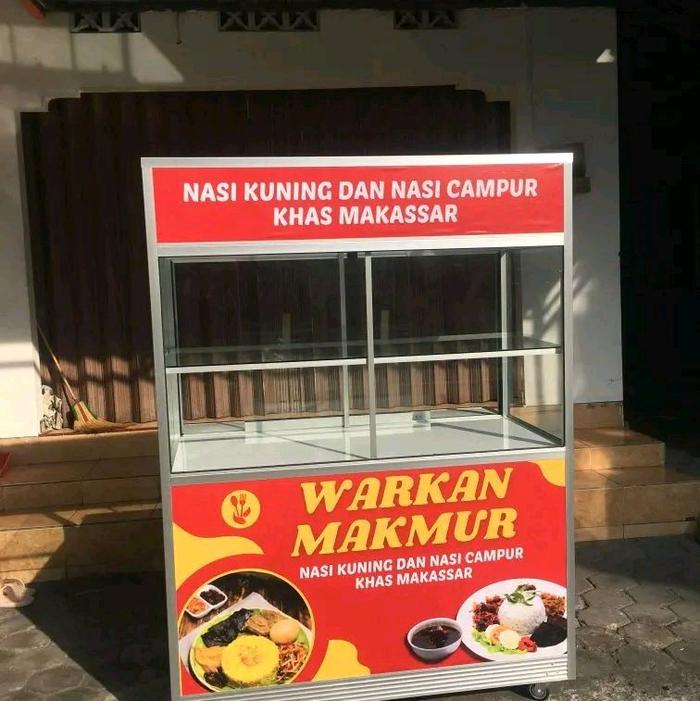 gerobak gorengan etalase gorengan