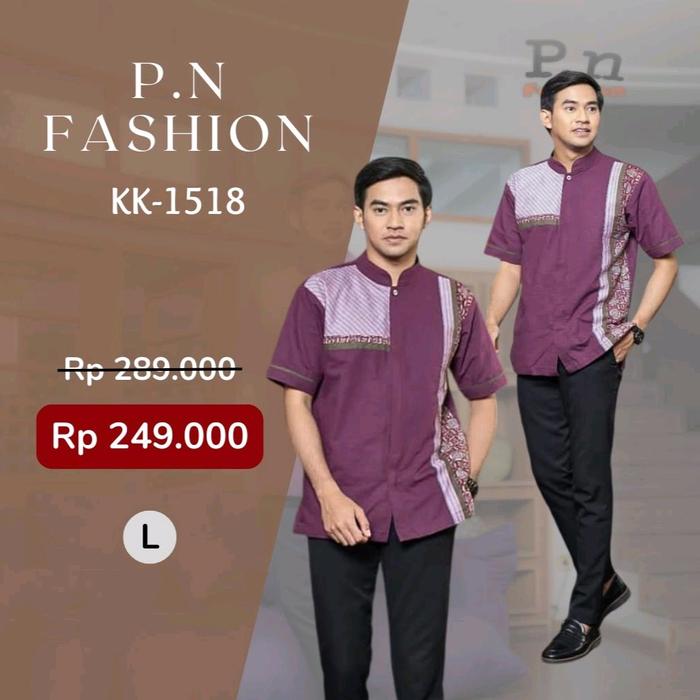 PN Fashion KK-1518 Koko Kemeja Pria Couple Katun