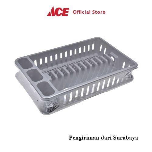Rak Piring Dish Rack Rak Pengering Alat Makan Abu-Abu Tatay Ace Hardware