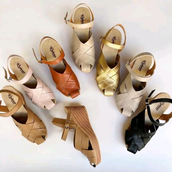 Sandal kulit Aladin kail sol lapis 7cm Garut Bahan Premium By Radores Leather