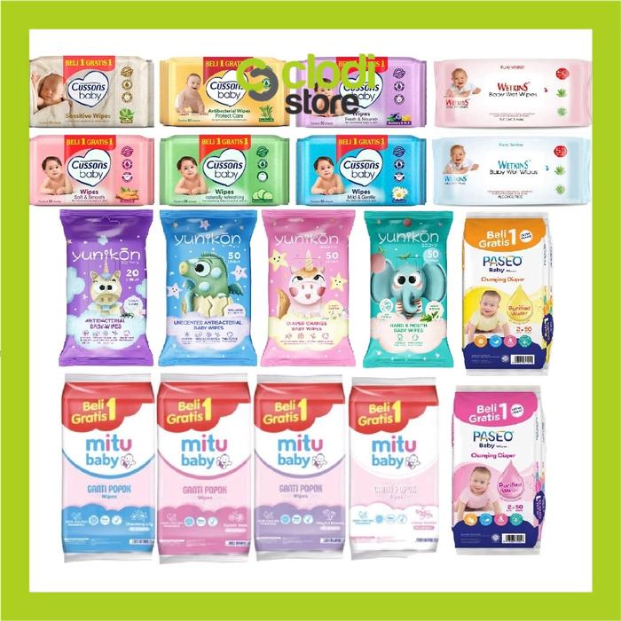 Tisu Basah Cussons Baby Wipes 45s Beli 1 Gratis 1 Tisu Basah Mitu Baby No Alcohol No Fragfrance