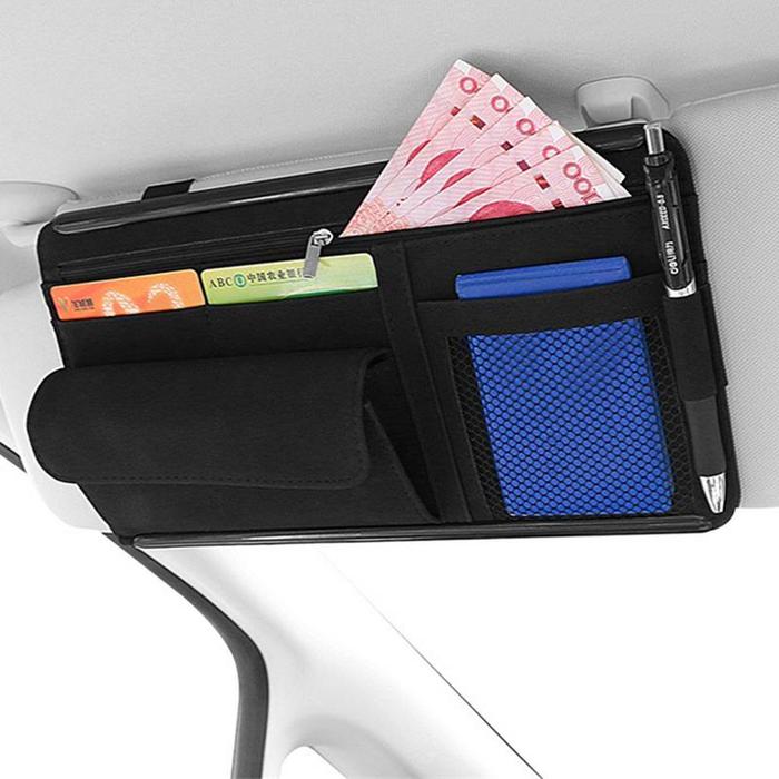 Sun Visor Pocket For Car Organizer Pouch Holder Universal Sun Visor