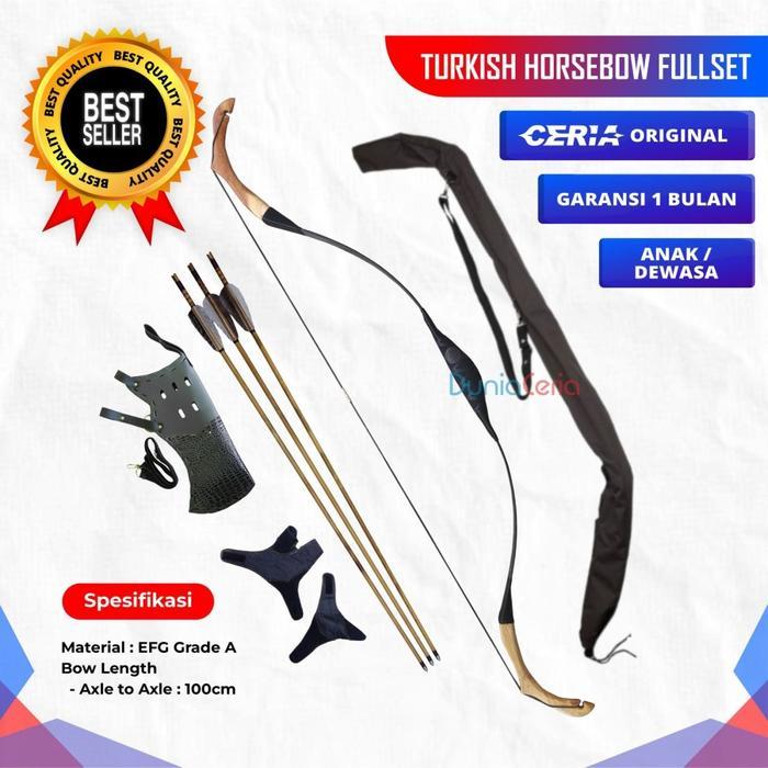 Fullset Busur Panah Ceria Turkish Horsebow Short Horse Bow - 16 lbs TAD177