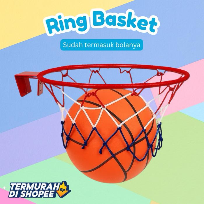 [EDUFUNTOYS] Mainan Ring Basket Anak | Free Bola Mainan Olahraga Basket Mini
