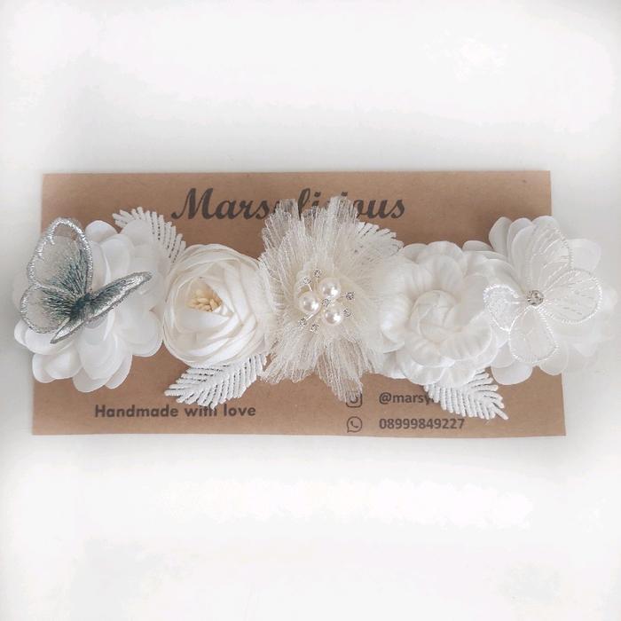 Headband Bayi Mahkota Bunga Lembut Nyaman untuk Si Kecil