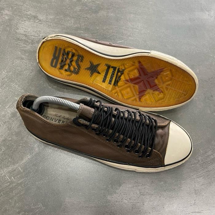 [Size 42] John Varvatos x Converse Chuck Taylor All Star Eyelet Low Brown Black Leather Tahun 2011 S