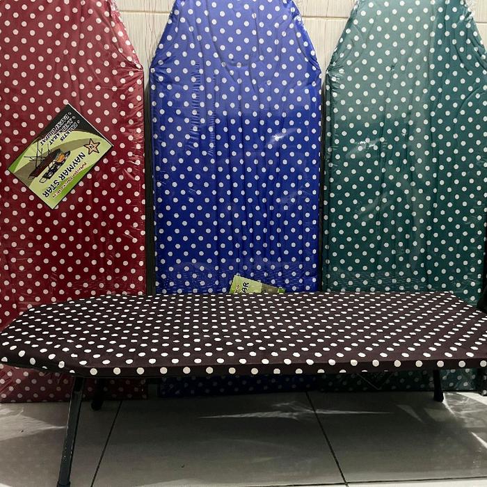 Meja Setrika Duduk Lipat Polkadot Multicolor untuk Kebutuhan Rumah Tangga