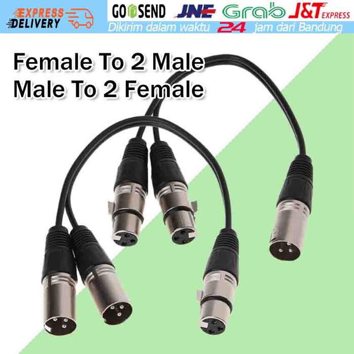 Kabel Canare Audio Jack Xlr Female To 2 Xlr Male Cabang Canon Male To 2 XLR Female