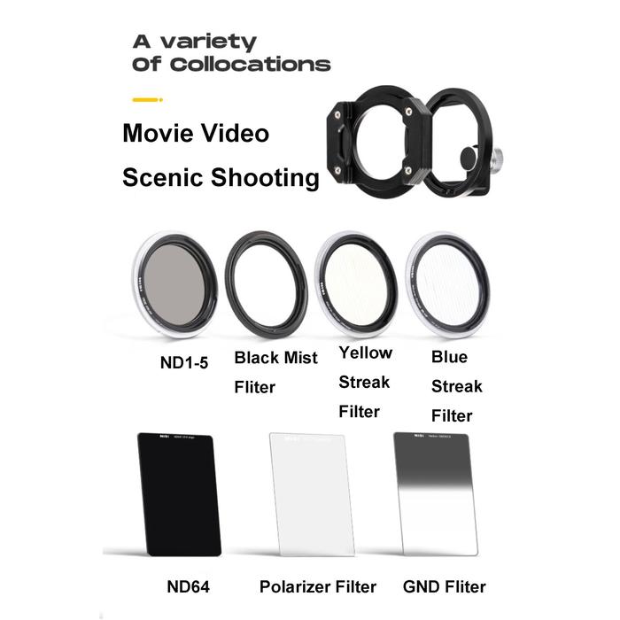 Nisi Filter Ponsel Filter Kabut Hitam/GND/ND Fliter/Polarizer Fliter