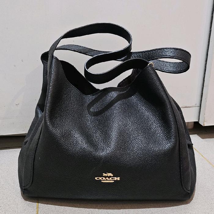 Preloved Second Hand Ori Coach Hadley Hobo Black / Hitam