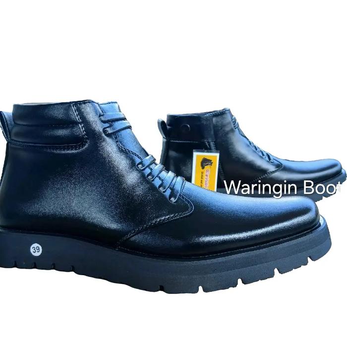 Sepatu PDH Tebal Flat Datar Kulit Sapi Dob Sepatu PDH TNI POLRI Security Dishub Satpoll PP pria By W