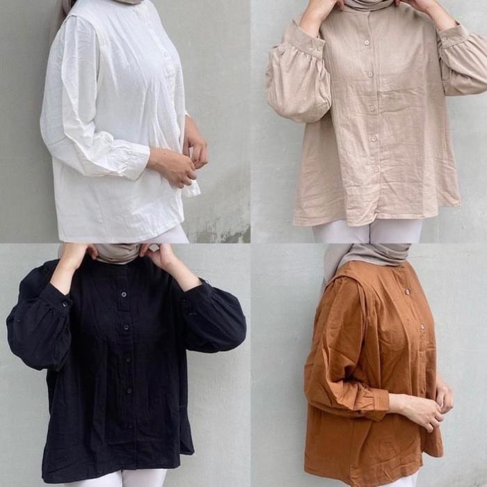 dara linen blouse / blouse linen / kemeja linen