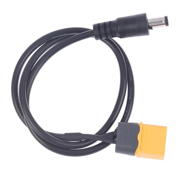 Black XT60 Male Bullet Connector To Male DC DC5525 Power Cable