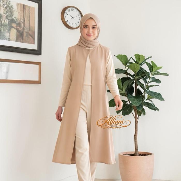 Outer Kondangan Wanita Tanpa Lengan / Outer Wanita Muslimah Polos