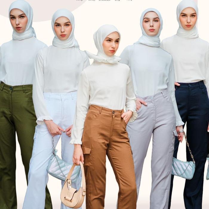 SKYSHOP HIJAB- NEW BELVY PANTS BY MYLADY/BAHAN LINEN PREMIUM /CELANA MODIS/CELANA MOTIF