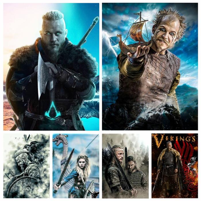Norse Methology Vikings Ragnar Diamond Painting Kits Classic Tv