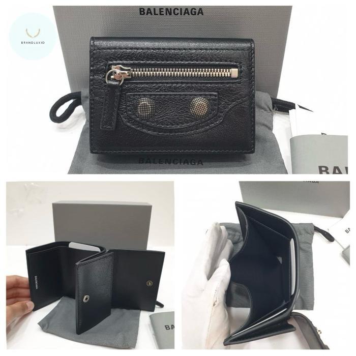 BALENCIAGA TRIFOLD MINI CAGOLE CLASSIC WALLET