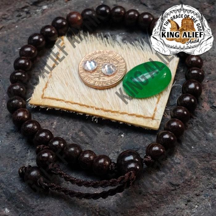 Set Gelang Keilmuan Raden Kian Santang Gelang Tasbih Kayu Galih Asem 33 Butir Exclusive