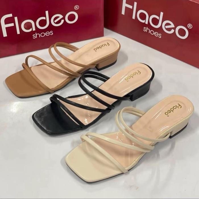 Sandal fladeo Heels Shoes Wanita High Pesta