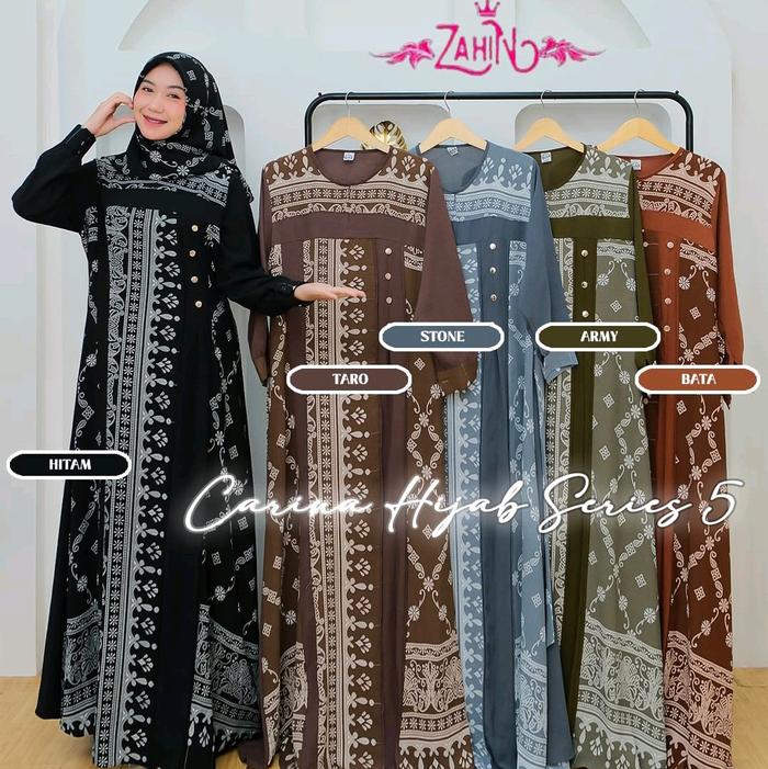 GAMIS CARINA SET HIJAB LEBARAN ORI ZAHIN