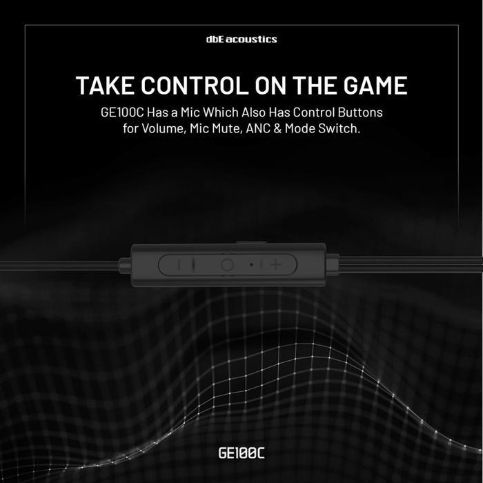 dbE GE100C Type C ANC Gaming Earphone with Microphone DDBE100C
