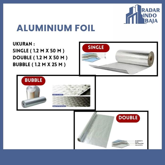 Alumunium Foil - Tersedia Single, Double, Bubble