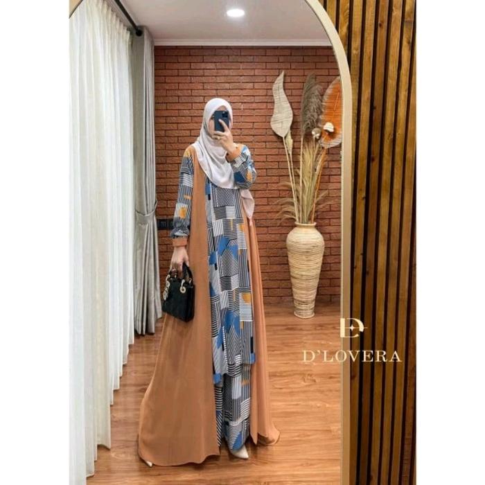 Jelita Set Setelan Celana Tunik Dan Kulot Mix Ceruty Original By Dlovera