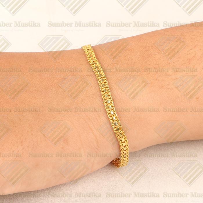 Gelang Tangan Model Nori Emas 24 Karat
