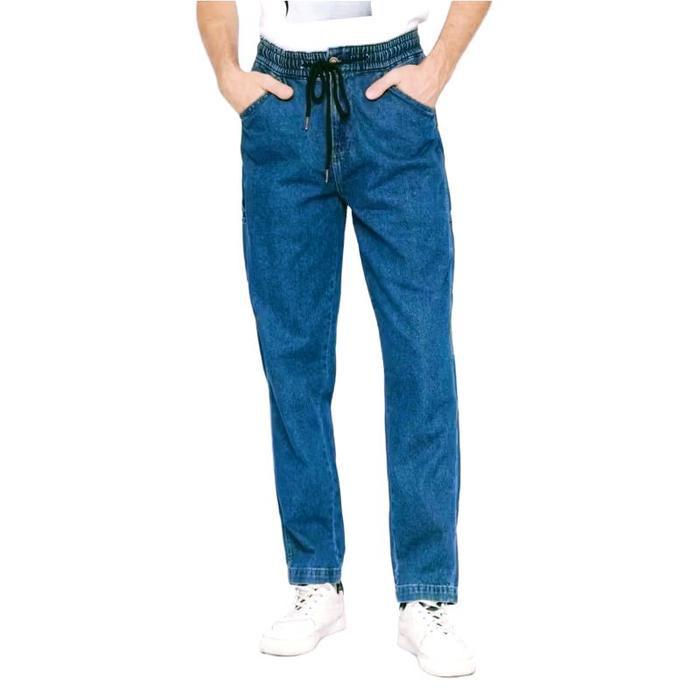 Original Easy Jeans Easy Pants Slimfit non Stretch pinggang Karet