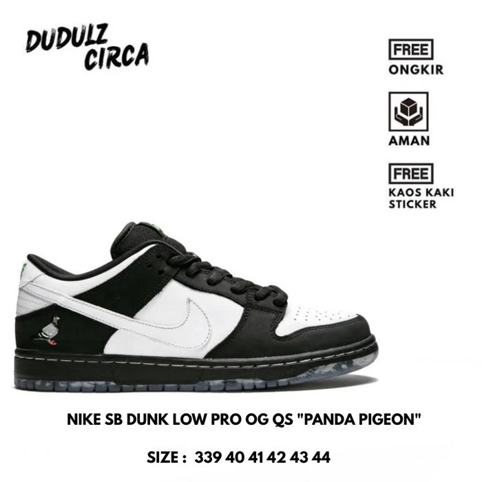 Nike Sb Dunk Low Pro OG Qs Panda Pigeon Casual Shoes Sneakers Pria