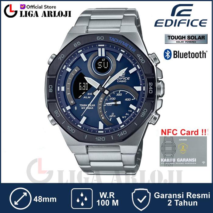 Casio EDIFICE ECB-950DB-2ADF Jam Tangan Pria Bluetooth ECB-950DB-2A ECB950DB