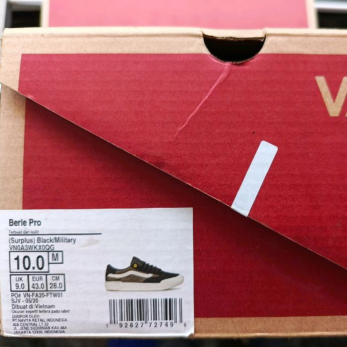 Vans Berle Pro Surplus Black/Military BNIB Navya Indonesia