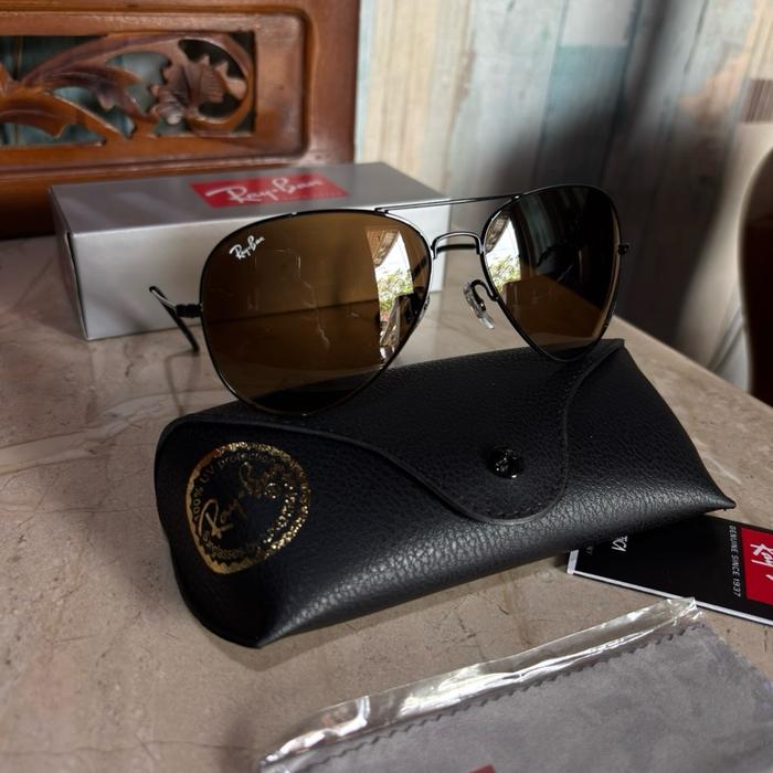 Kacamata rayban rb 3026 aviator sz 62 Frame hitam kaca coklat