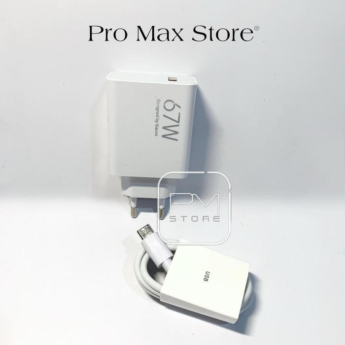 PM - Charger Xiaome 67w Fast Charger Micro Dan Type C | Casan 67watt Turbo