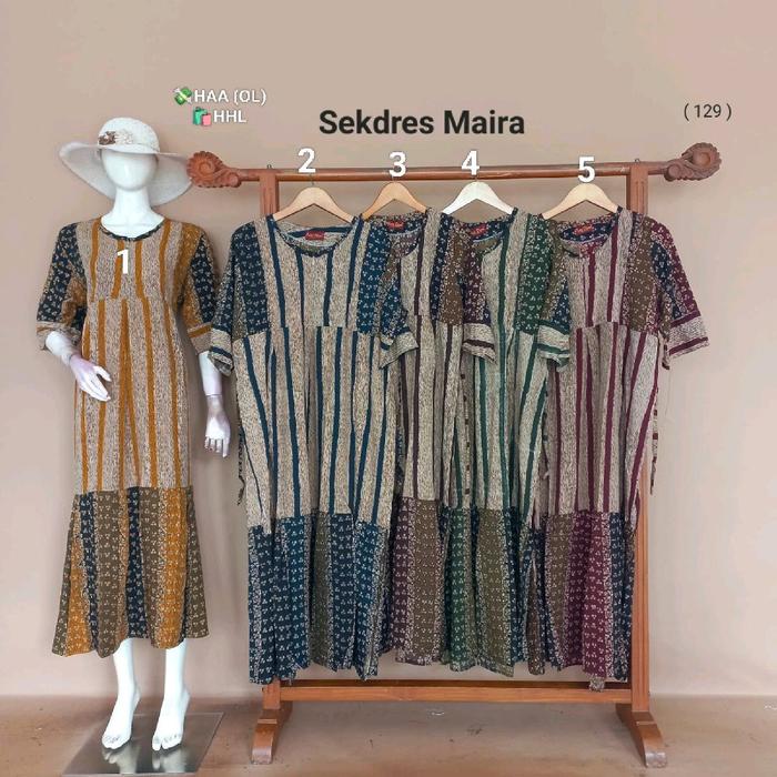 DASTER SEKDRESS MAIRA NEW BY PUTRI DIANA Babydoll Dress Long Rayon sampe rani Chibi