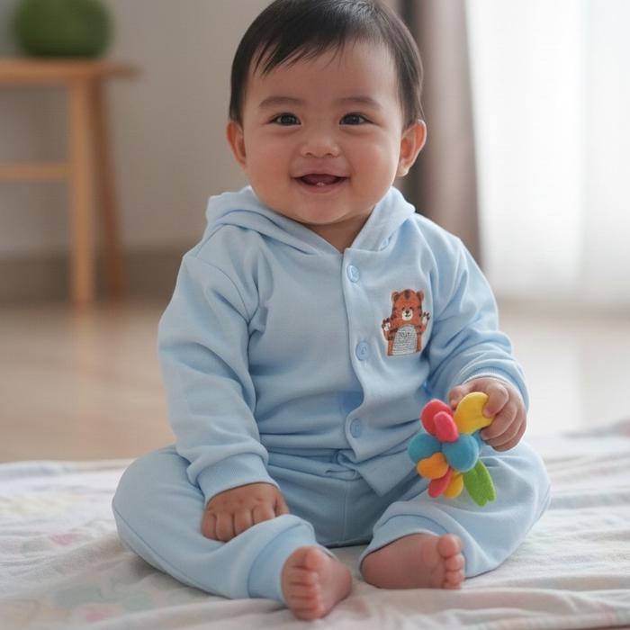 Setelan Baju Anak Bayi Laki-laki Perempuan Usia 3 sd 18 Bulan / Setelan Baju Hoodie Anak Bayi / Sete