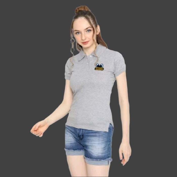 polo t-shirt pancoat bordir lengan pendek terbaru polo wanita kaos kerah wanita bordir keren