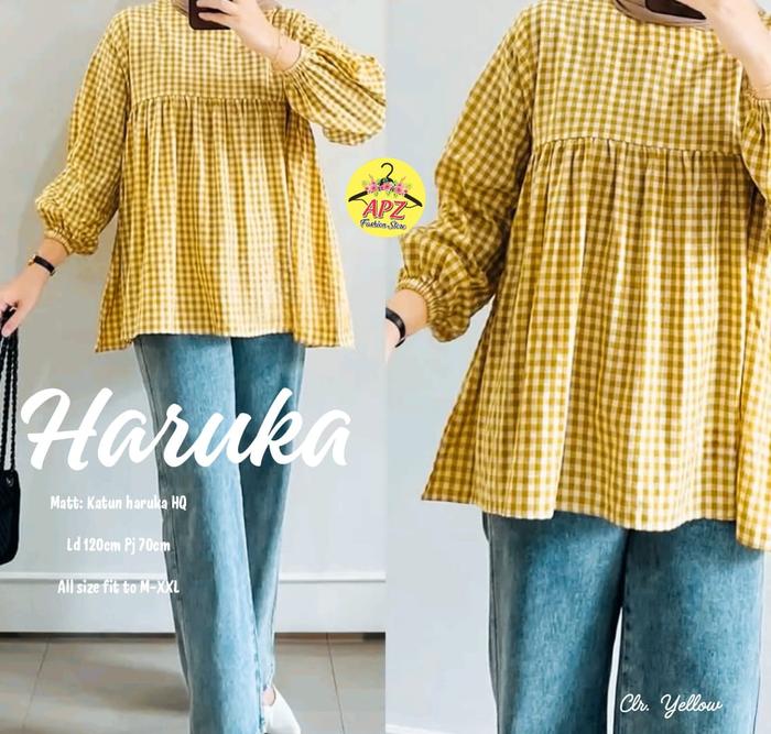 HARUKA BLOUSE TERMURAH REAL PICT BY APZ STORE