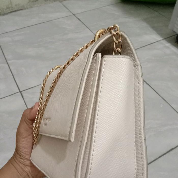 preloved tas ball  palos botiq warna putih tas pesta shoulder dan sling Wanita